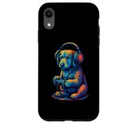 Irish Wolfhound Retro Gamer Vintage Gaming Dog Lover Case for iPhone XR