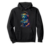 Irish Wolfhound Retro Gamer Vintage Gaming Dog Lover Pullover Hoodie