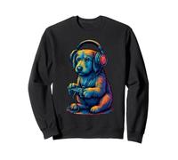 Irish Wolfhound Retro Gamer Vintage Gaming Dog Lover Sweatshirt