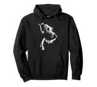 Irish Wolfhound Silhouette portrait dog mom Sighthound dog Pullover Hoodie
