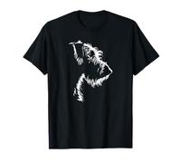 Irish Wolfhound Silhouette portrait dog mom Sighthound dog T-Shirt