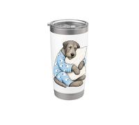 Irish Wolfhound Sleeping in Cute Pajamas Sleep Dog Stainless Steel Insulated Tumbler