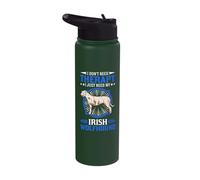 Irish Wolfhound Therapy Irish Greyhound Stainless Steel Insulated Water Bottle