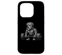 Irish Wolfhound Weightlifting Bodybuilder Workout Gym Dog Case for iPhone 15 Pro