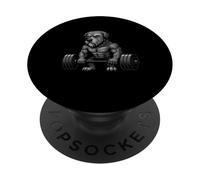 Irish Wolfhound Weightlifting Bodybuilder Workout Gym Dog PopSockets Adhesive PopGrip