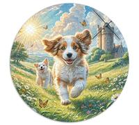 Irish Wolfhound1000 Pieces Round Puzzle AnimalCreative Adults & Kids Unique Challenge Games1000pcs (67.5x67.5cm)