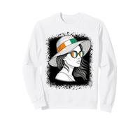 Irish Woman Flag Sunglasses Travel Pride Sweatshirt