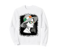 Irish Woman Flag Sunglasses Travel Vacation Pride Sweatshirt