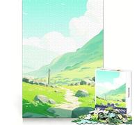 Irish Wonderful Landscape Hard Jigsaw Puzzle for Adults 1000 Pieces Memory Train Nice Thick Home Game Birthday Idea (38x52cm)