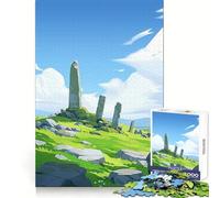 Irish Wonderful Landscape Hard Jigsaw Puzzle for Adults 1000 Pieces Strong Logic Neat Thick Fun Challenge Night Play (50x75cm)