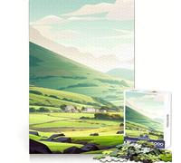 Irish Wonderful Landscape Jigsaw 1000 Pieces for Teenagers Creative Play Stress Relief Play Fun Challenge Art Display (38x52cm)