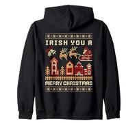 Irish You A Merry Christmas Ugly Zip Hoodie