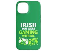 Irish You Were Gaming With Me Funny St Patrick's Day Gamer Case for iPhone 15