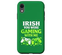 Irish You Were Gaming With Me Funny St Patrick's Day Gamer Case for iPhone XR