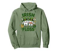 Irish You Would Floss Funny Dental St Patricks Day Pullover Hoodie