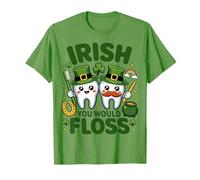 Irish You Would Floss Funny Dental St Patricks Day T-Shirt