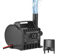 Irishom 12V Submersible Water Pump Electric 500L/H Small Fountain Pump with Max 4.9ft Lift, 1.6ft Wire and Suction Cup Base, Portable Mini Pump for Fish Tank, Pond, Aquarium, Pet Drinking