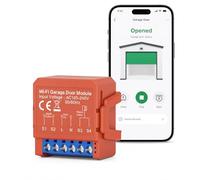 Irishom Smart WiFi Garage Door Opener, Universal Remote Controller Switch Module, App Control via Tuya/Smart Life, Voice Control Compatible with Alexa & Google Assistant, Timer & History Log