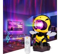 Irishom Star Projector, Bee Mecha Galaxy Night Light Atmosphere Lamp with Remote Control, 2 Timing Modes, Home Bedroom Party Ambient Lighting, Birthdays Christmas Gifts for Kids and Adults