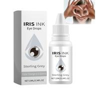 Irisink Eye Drops,Fancy Drops Change Eye Color,Eye Color Changing,Moisturizing Eye Drops,Brightening Eye Drops,Lighten & Brighten Your Eye Color,Natural Moisturising Eye Drops for Dry Eyes(Grey)