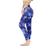 Irisjudy Women Full Length Leggings, Ethnic Geometric High Waist Stretchy Workout Tights, Ladybug Comfy Yoga Pants Plus Size, Starry Blue Turtle, XL
