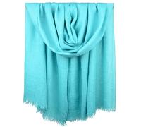 Iristide Women Summer Scarfs Large Long Lightweight Linen Beach Gauze Shawl Wrap 75”×43”, Cyan, One Size
