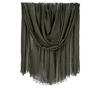 Iristide Women Summer Scarfs Large Long Lightweight Linen Beach Gauze Shawl Wrap 75”×43”, Green, One Size
