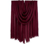 Iristide Women Summer Scarfs Large Long Lightweight Linen Beach Gauze Shawl Wrap 75”×43”, Jujube, One Size