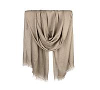 Iristide Women Summer Scarfs Large Long Lightweight Linen Beach Gauze Shawl Wrap 75”×43”, Khaki, Large