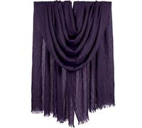 Iristide Women Summer Scarfs Large Long Lightweight Linen Beach Gauze Shawl Wrap 75”×43”, Purple, One Size
