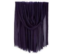 Iristide Women Summer Scarfs Large Long Lightweight Linen Beach Gauze Shawl Wrap 75”×43”, Purple, One Size