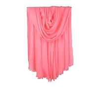 Iristide Women Summer Scarfs Large Long Lightweight Linen Beach Gauze Shawl Wrap 75”×43”, Watermelon Red, One Size
