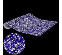 IRIVER BLANK Bling Rhinestone Stickers for DIY Home Decor - Self-Adhesive Crystal Sheet Stickers for Cars, Gifts, Weddings, Anniversaries, and Birthday Parties (Blue White S,SS12)