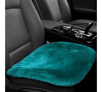 IRIWOOL Genuine Sheepskin Auto Seat Pad, Australian Soft Wool Seat Cover Breathable and Sweat-Wicking Comfort Warm Universal Fit,19.2 inch x19.2 inch (Front seat Cushion 1pc, Dark Green)