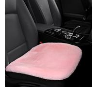 IRIWOOL Genuine Sheepskin Auto Seat Pad, Australian Soft Wool Seat Cover Breathable and Sweat-Wicking Comfort Warm Universal Fit,19.2 inch x19.2 inch (Front seat Cushion 1pc, Pink)