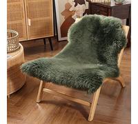 IRIWOOL - High Quality Genuine Sheepskin Fur Area Rug Australia Sheepskin Natural Luxury Fluffy Sheepskin Rug for Kids Bedroom Sofa Chair Seat Cover