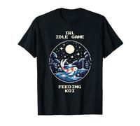 IRL Idle Game: Koi Feeding Mode - Pixel Pond Lifestyle T-Shirt