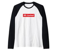 IRL-Locked Funny Gen Z Teens Analog Offline Physical Reality Raglan Baseball Tee