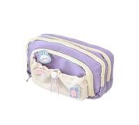 irLocy Cute Aesthetic Pencil Case Kawaii Pencil Case with Kawaii Pins Large Pencil Pouch Holder Preppy Supplies (purple), 2024IIOK