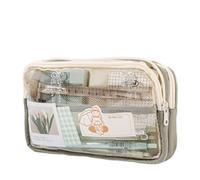 irLocy Pencil Case Aesthetic Pencil Pouch Aesthetic Stationary Kawaii Cute Pencil Pouch Clear Large Pencil Case (Green)