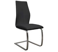 Irma Dining Chair - Set of 2 - Black Faux Leather