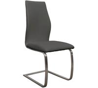 Irma Dining Chair - Set of 2 - Grey Faux Leather