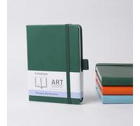 Irmanas A5 Notebook, Premium Classic Lined Notepad with Pen Loop 160 Pages College Leather Hardcover Journal Business Gift Office Supplies for Men Women(Dark or deep green)
