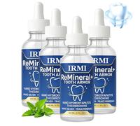 Irmi Remineral Tooth Armor, Irmi Advanced Tooth Armor ReMineral+, Nano Hydroxyapatite Complex,Enamel Strengthening, Cavity Healing Tooth Armor (4 Bottles)