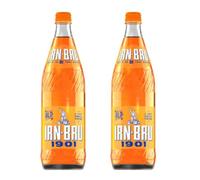 IRN-BRU 1901 Carbonated Soft Drink, Old Vintage Recipe, Glass Bottle, Pack of 2
