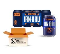 IRN-BRU 330ml Cans Pack of 12 | Original, Sugar Free & Diet Options | Sparkling Soft Drink Multipack | Select Your Favourite Flavour (Irn-Bru Zero 12 x 330ml)