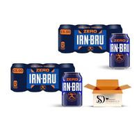 IRN-BRU 330ml Cans Pack of 24 | Original, Sugar Free & Diet Options | Sparkling Soft Drink Multipack | Select Your Favourite Flavour (Irn- Bru Zero 24 x 330ml)