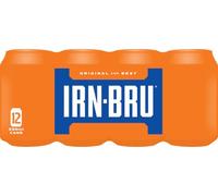 IRN-BRU Carbonated Soft Drink, 12 Pack, 330ml Cans