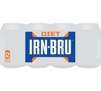 IRN-BRU Diet Carbonated Soft Drink, 12 Pack, 330ml Cans