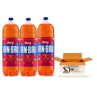 IRN-BRU Sparkling Zero Cherry Soda - 3 x 2L Multipack - Refreshing Wild Cherry Flavour - Zero Sugar & Zero Calorie - Large Family Size Bottles